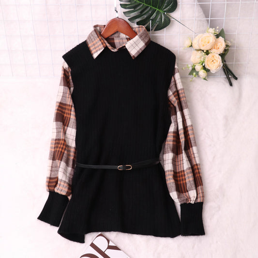 New Vest Woolen Skirt Two-piece Set For Women