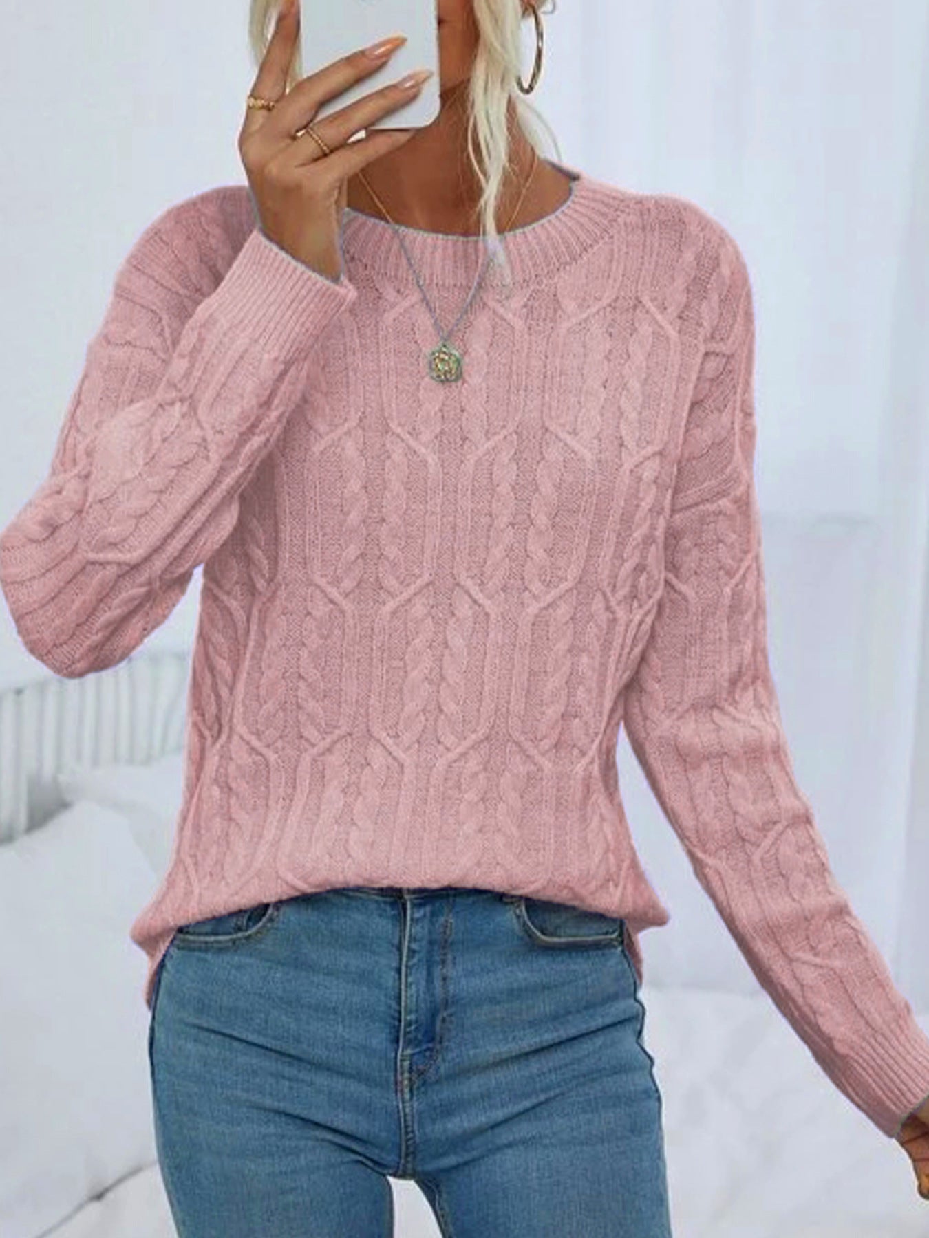 Idle Style Solid Color Sweater Women's Autumn And Winter Soft Glutinous