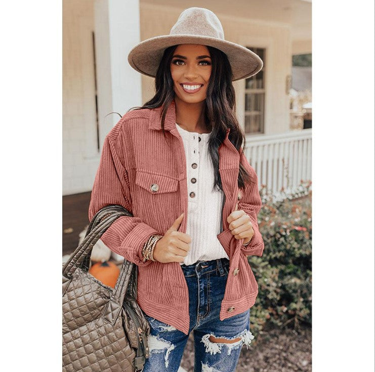 Women's Casual Solid Color Jacket Tops