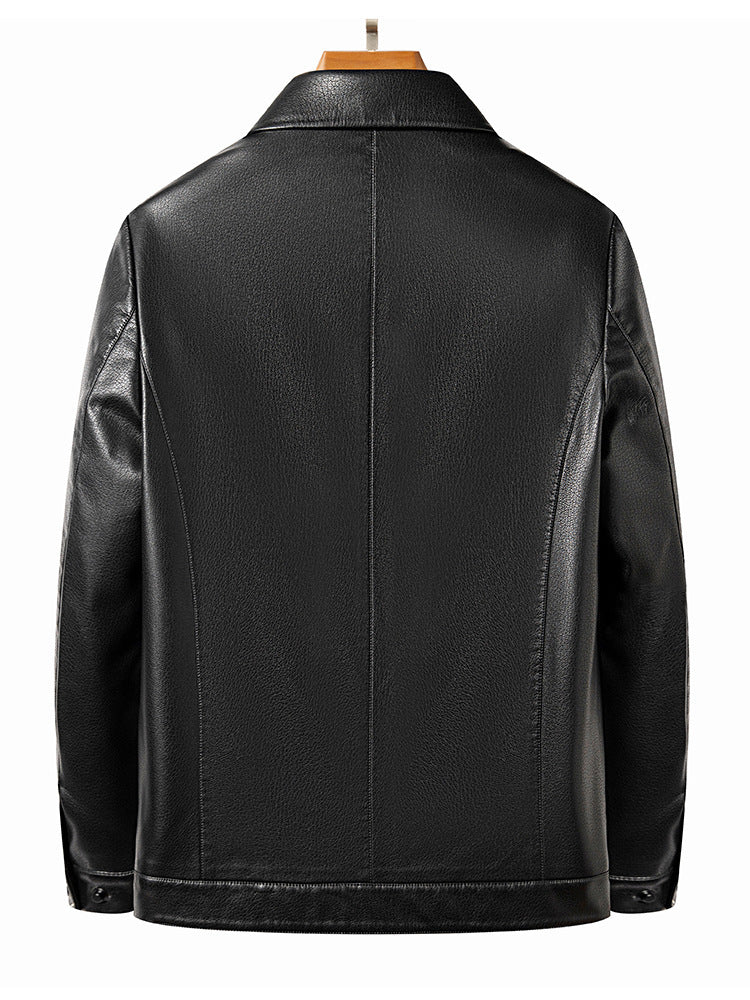 Men's Sheepskin Turn-down Collar Coat
