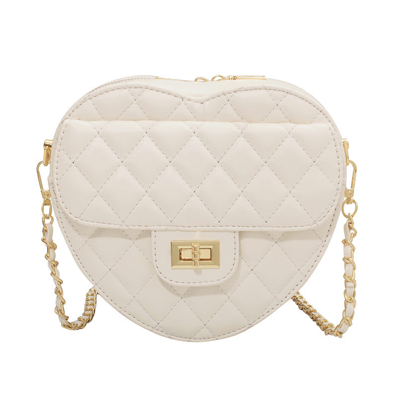 New Light Luxury Niche Love Diamond One-shoulder Messenger Bag