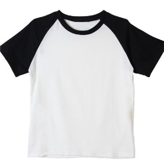 Short Sleeved T Shirt Women's Color Matching
