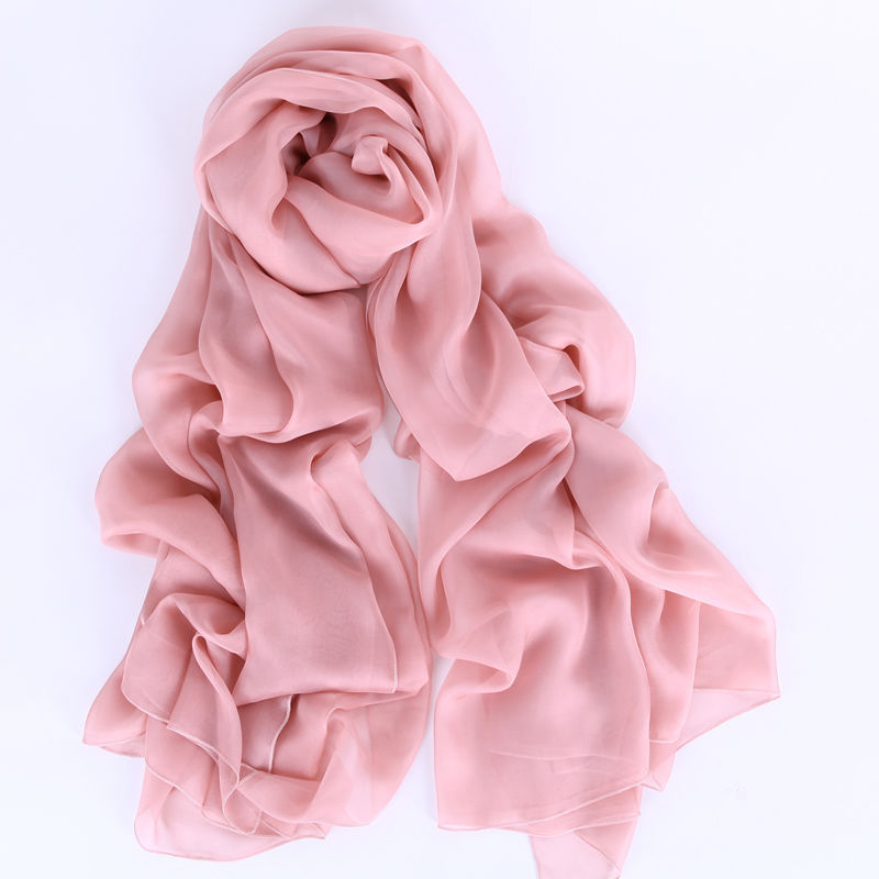 Thin Versatile Solid Color Beach Towel Chiffon Sunscreen Shawl Scarf