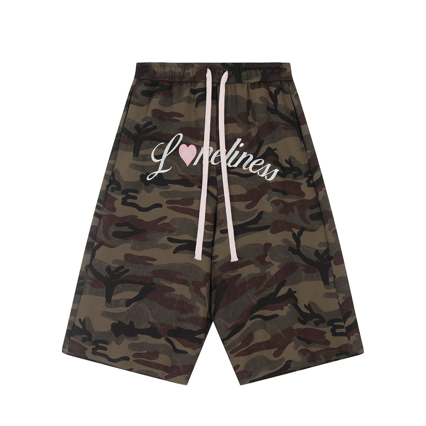 Summer Retro Love Letter Cropped Pants Loose Casual Wide-leg Shorts