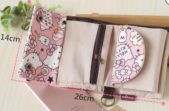 Creative Tri-fold Denim Canvas Wallet Simple Men And Women Can Use Card Holder