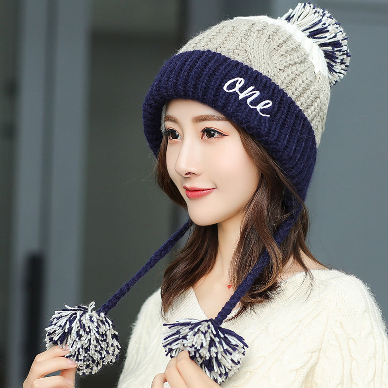 Color Matching Fashion All-match Ear Protection Cycling Hat