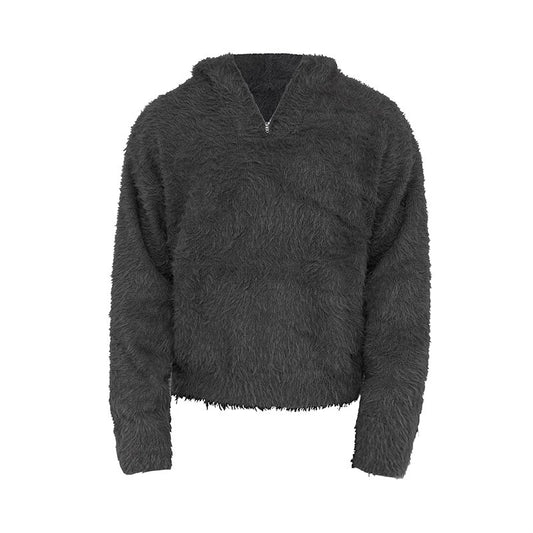 Fashion Men's Loose Plush Knitted Sweater Top
