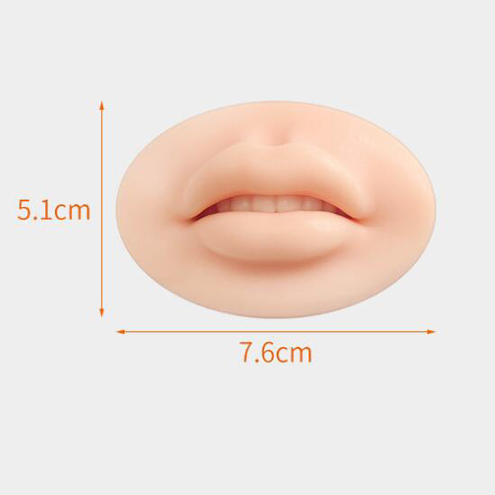 Tattoo Embroidery Practice Leather Lip Full Lips Pieces Three-dimensional Silicone Simulation Semi-permanent Novice Grain Lip Floating Lip Solid Mold