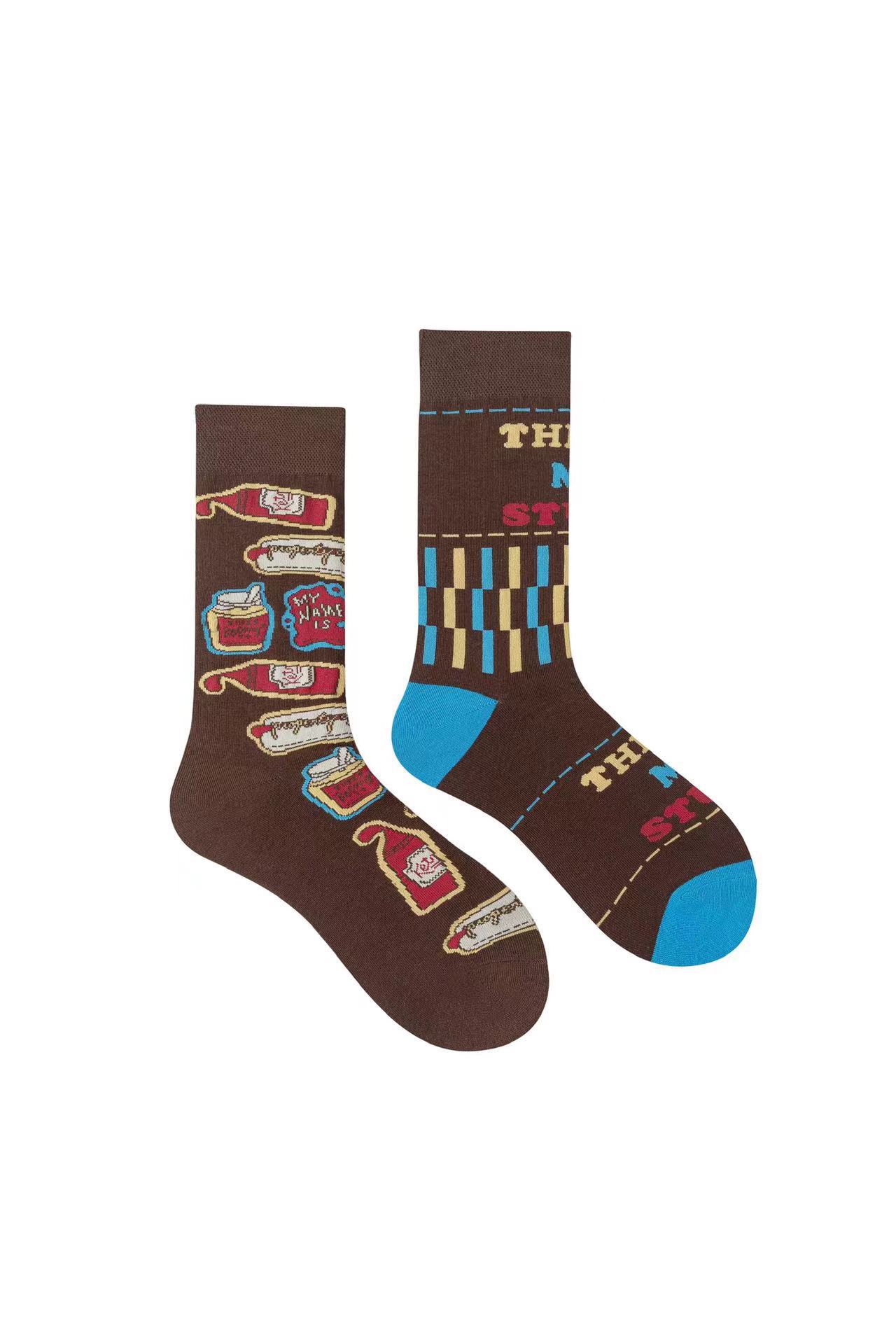 Asymmetric Couple Trend Tube Socks