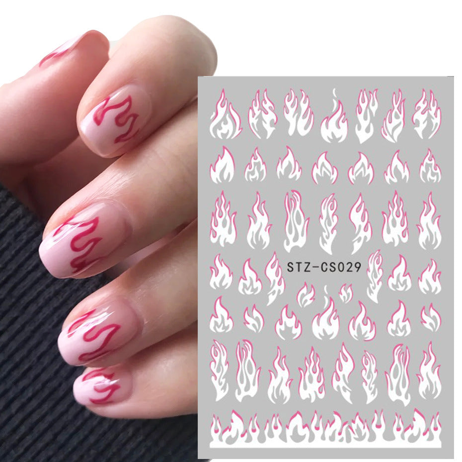 Facebook English Letters Fruit Graffiti Flame 3D Adhesive Stickers