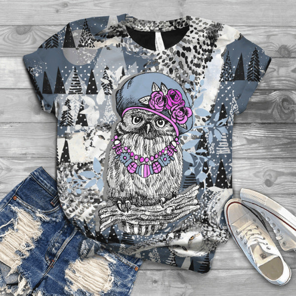 Printed Men's And Women's Tops Loose Short Sleeves Loose Casual T-Shirts