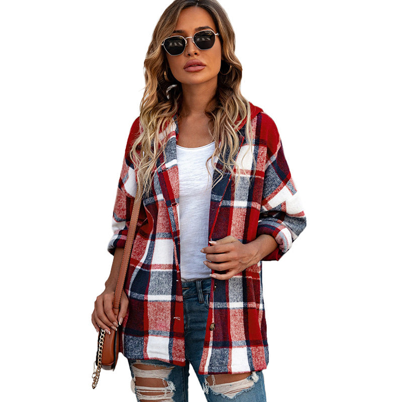 Women's Winter Pure Cotton Plaid Jacket