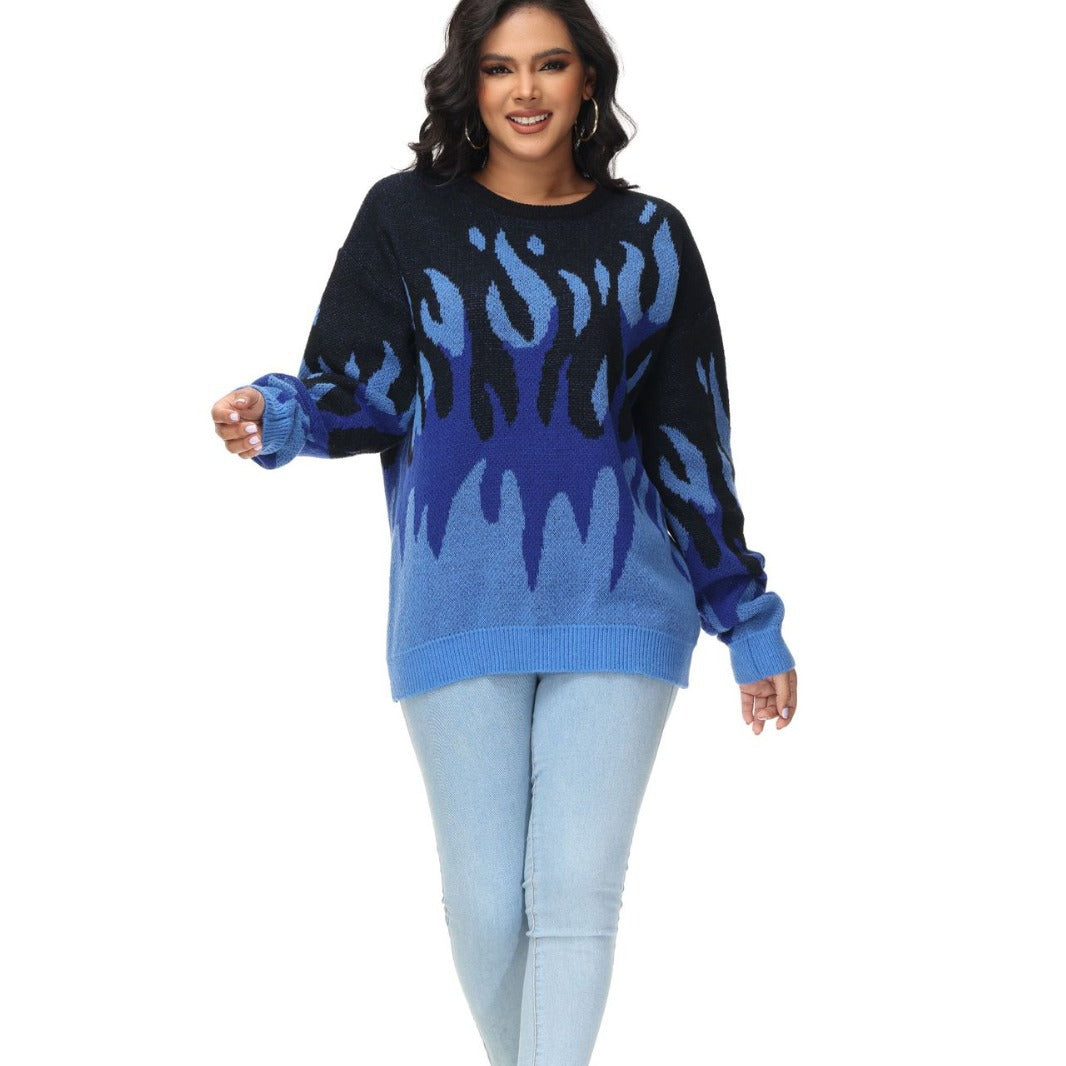 Women's Sweater Round Neck Pullover Long Sleeve