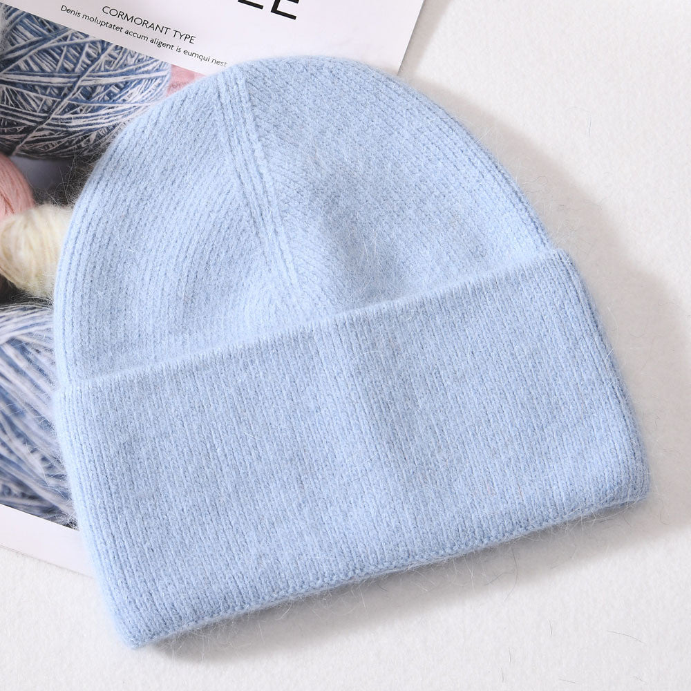 Autumn And Winter New Outdoor Solid Colour Knitted Wool