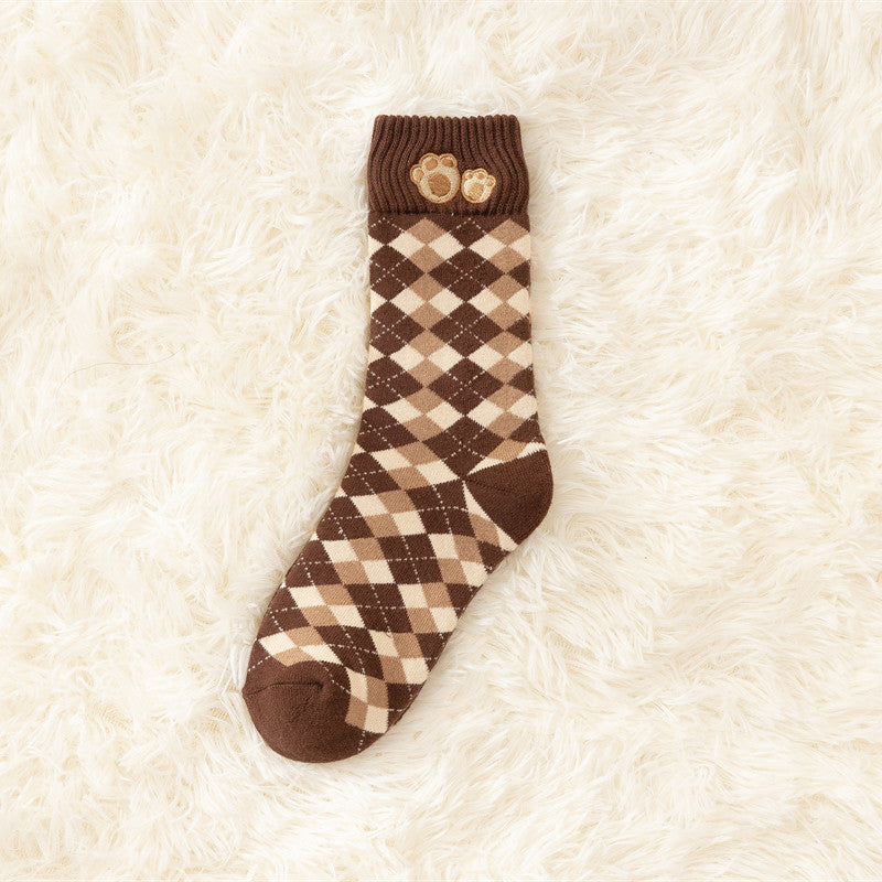 Autumn And Winter New Socks Women's Thickened Fleece-lined Warm