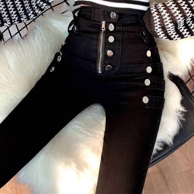 Plus Velvet Højtaljede Slankende Moderne Slim Fit All-match Leggings