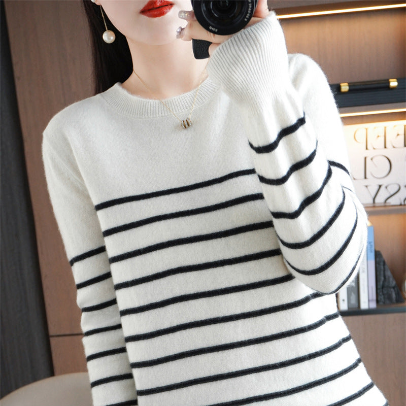 Round Neck Long Sleeve Thin Sweater