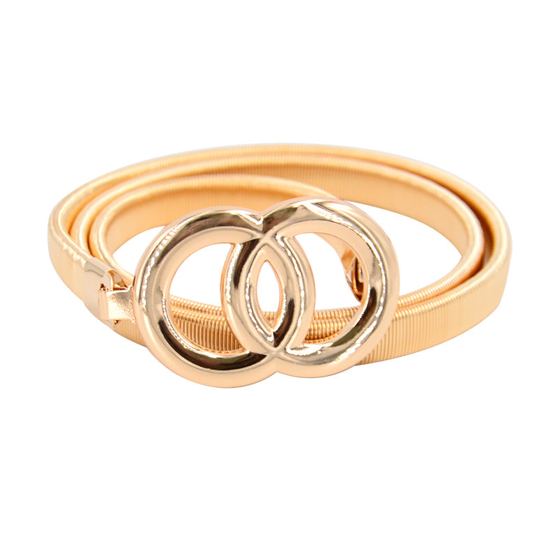 Elastic Waistband Women's Fine Decoration All-match Double Ring