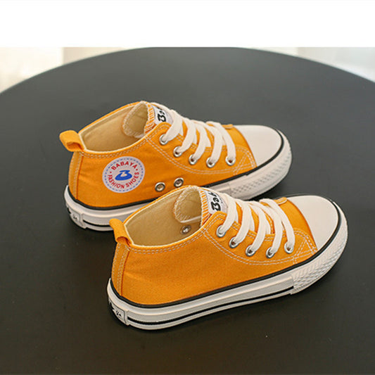 Children's Canvas Shoes Boys' Cloth Casual Mid-cut Autumn New Style