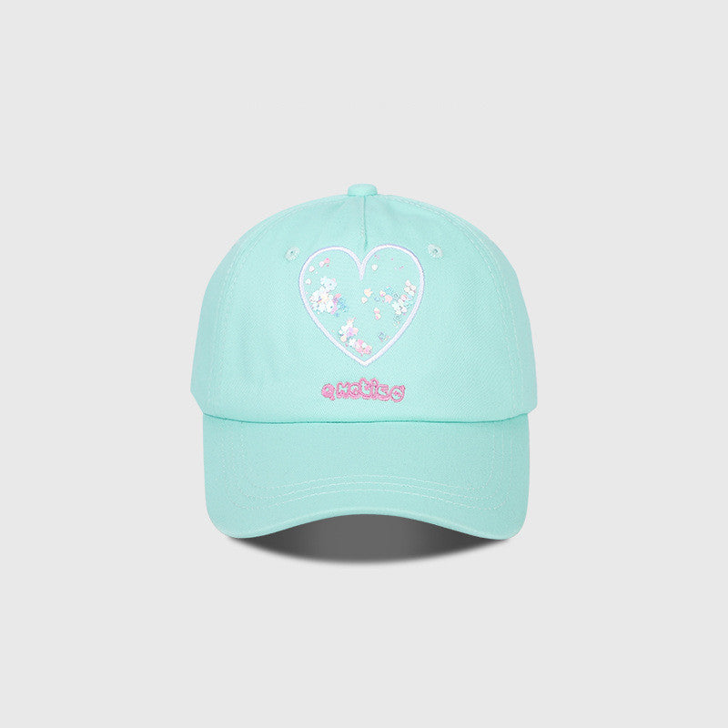 Simple And Stylish Personality Heart-shaped Floral Baseball Hat