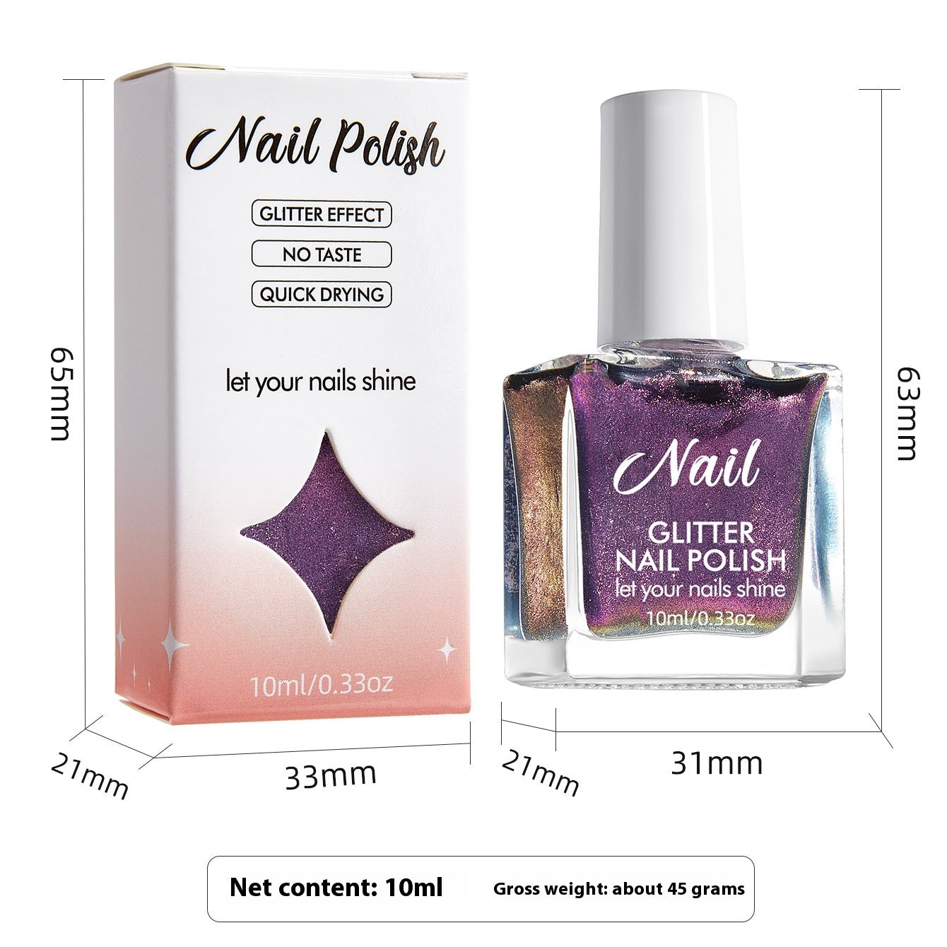 Metal Magic Mirror Chameleon Water-based Nail Polish