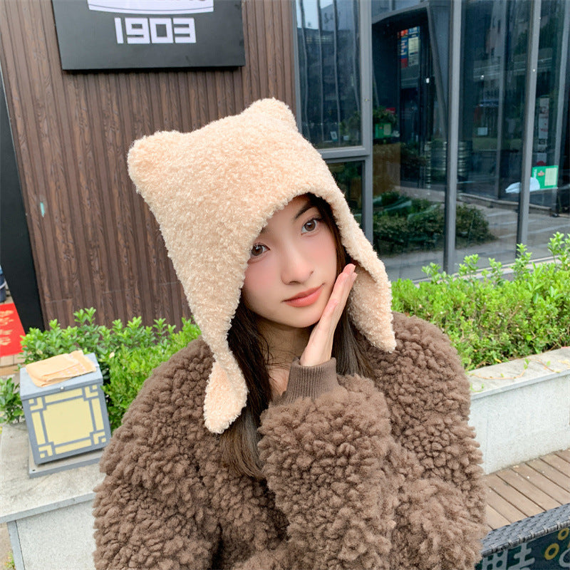 Female Fashion Warm Cat Ears Pullover Hat