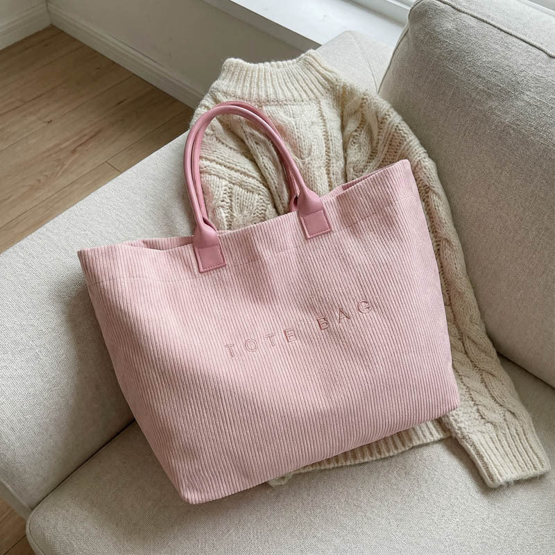 Retro Lettered Casual All-match Tote Bag