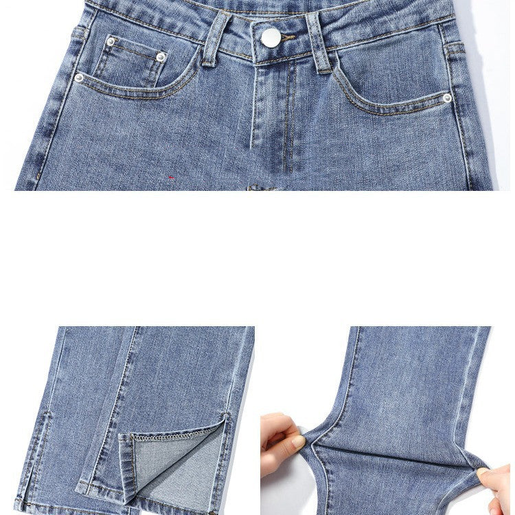 Thin Nine Point Trousers With Cigarette Tube