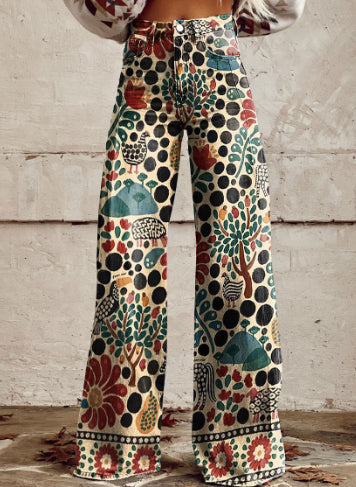 Women's Casual And Fashionable Denim Wide Leg Pants
