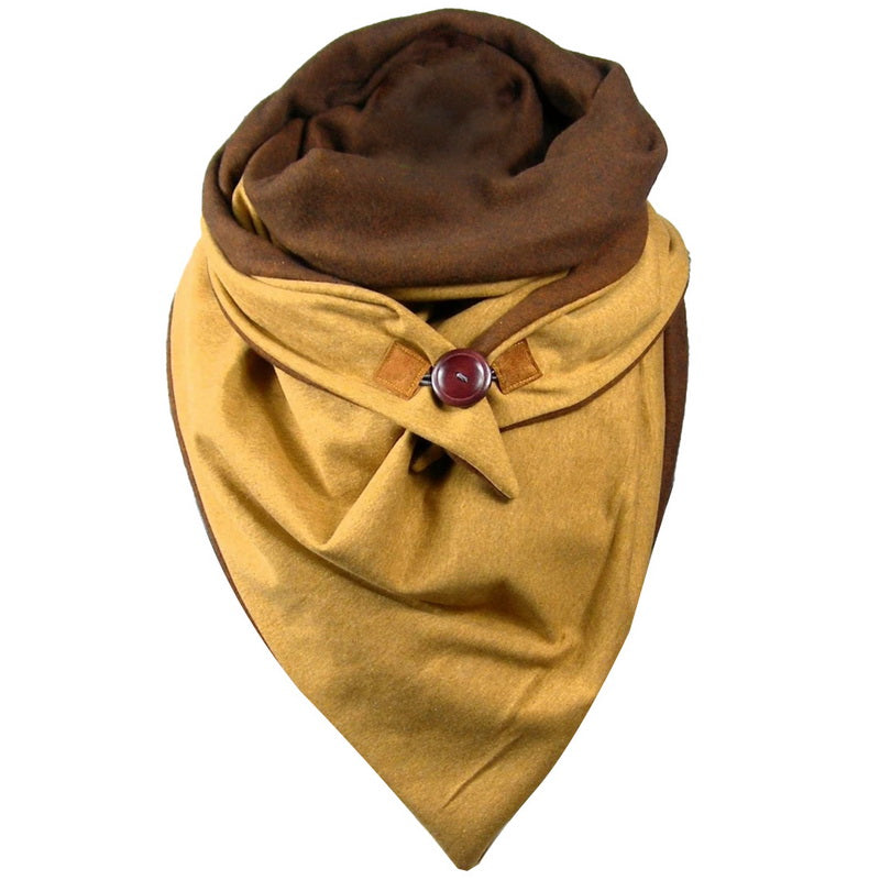 Padded Warm Shawl Printed Bib Scarf