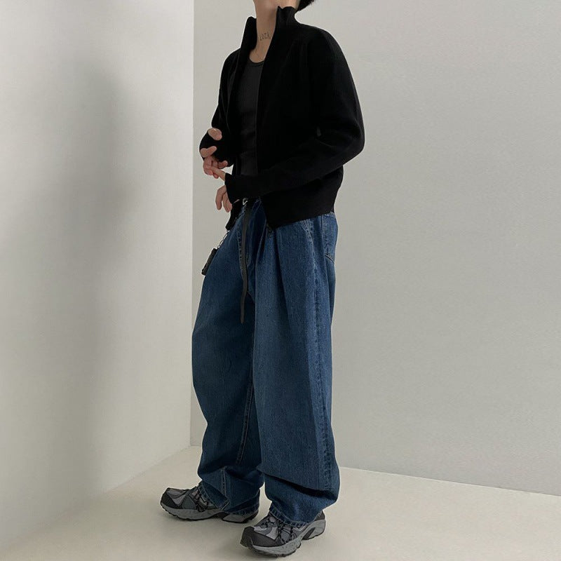 Loose Trend Stand Collar Lazy Mock Neck Sweater