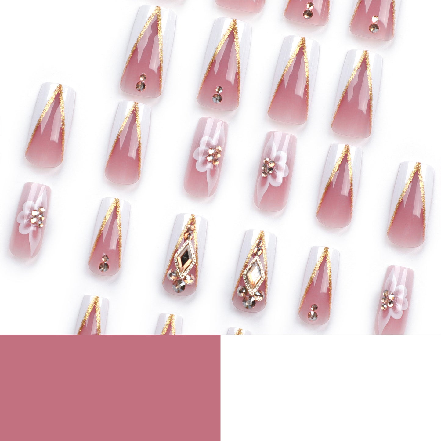 Women's French Flower Three-dimensional Manicure