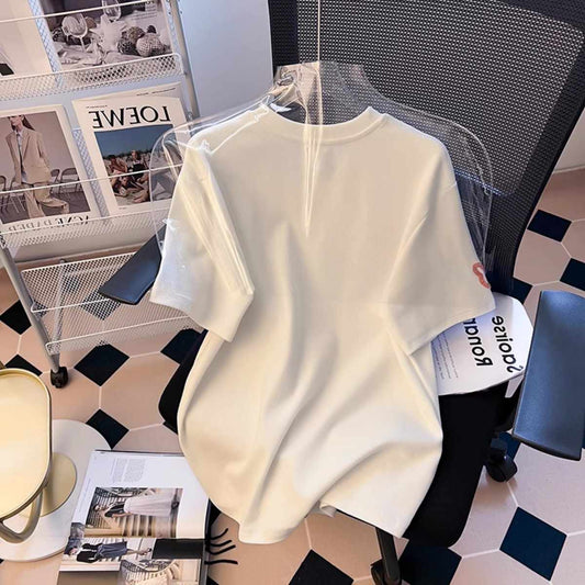 Kortærmet T-shirt til kvinder Sommer Chic Løs Top