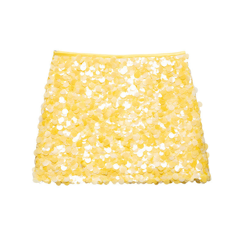 European And American Style Fashionable Sequins Mini Skirt