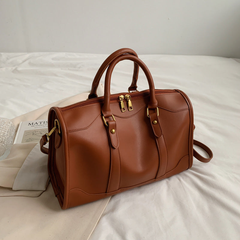 Portable Autumn And Winter Texture Large Capacity Bag