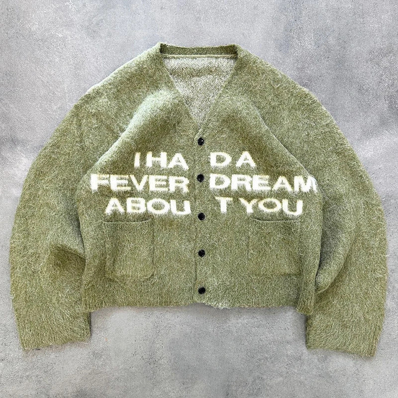 Cardigan V-neck Women's Sweater Jacquard Jacket
