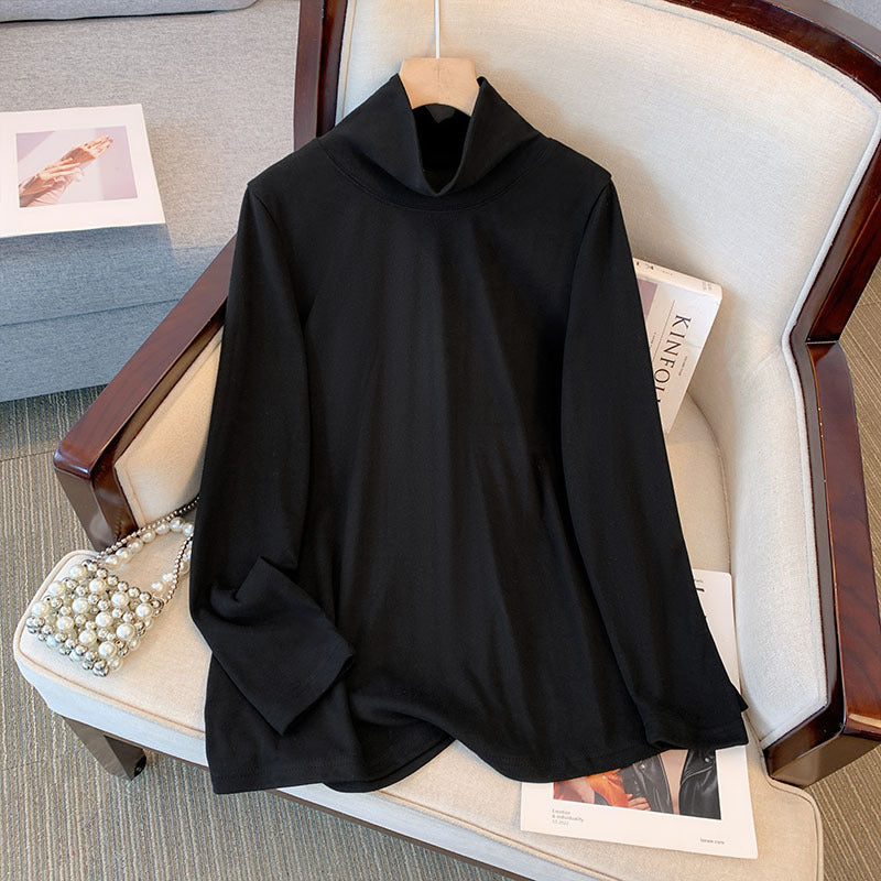 Women's Clothes Long Sleeve T-shirt Turtleneck Top