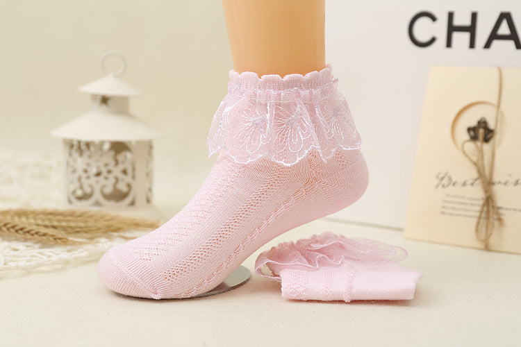 Girls Fashion Socks Summer Thin Lace