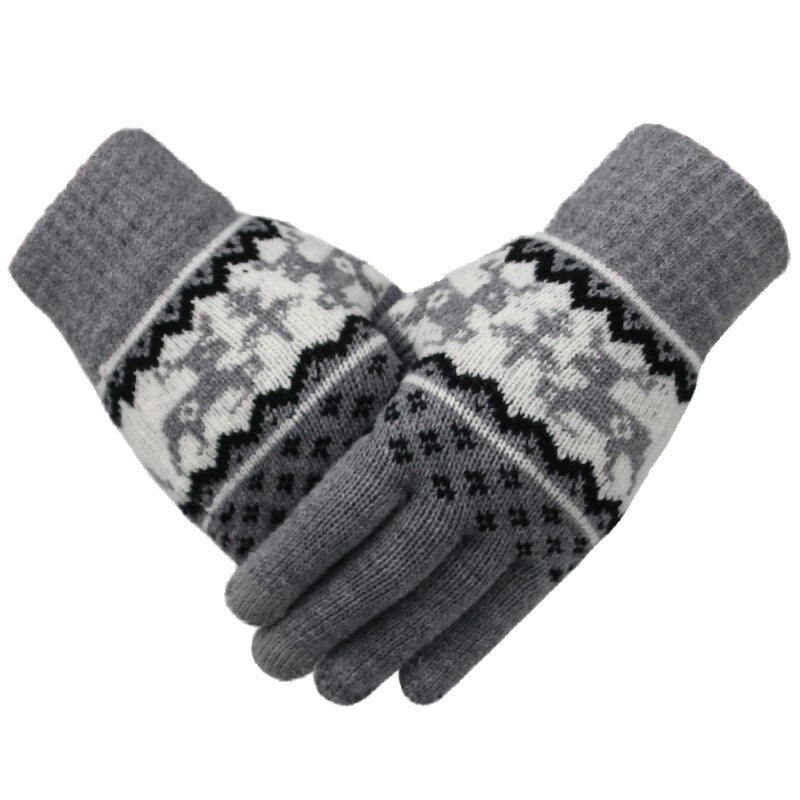 Outdoor Cycling Ladies Warm Knitted Woolen Gloves