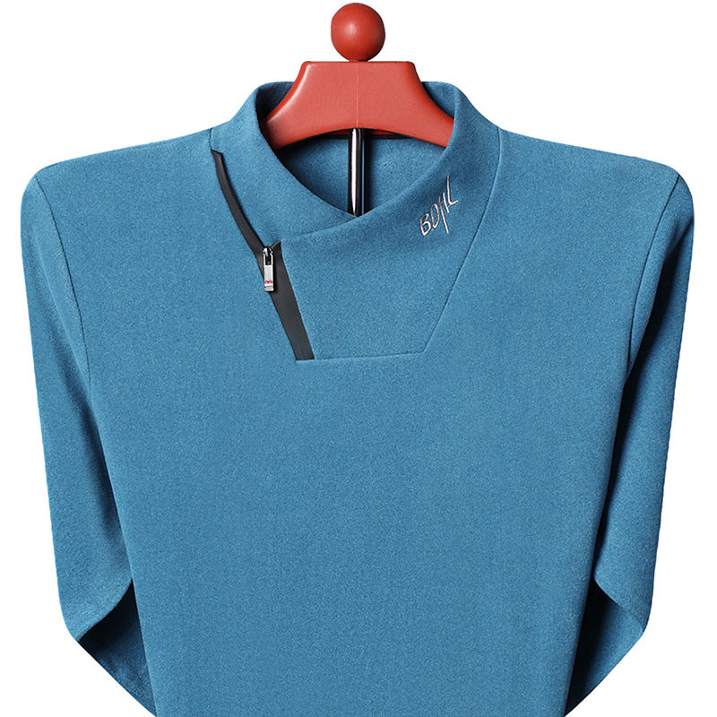 Dobbeltsidet fløjl langærmet sweater til mænd