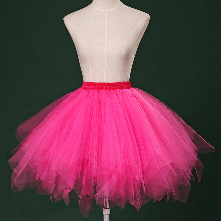 Half-length Pettiskirt Perform Dance Party Tulle Skirt Crinoline