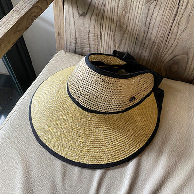 Ladies Summer Shade Sunscreen Foldable Straw Hat