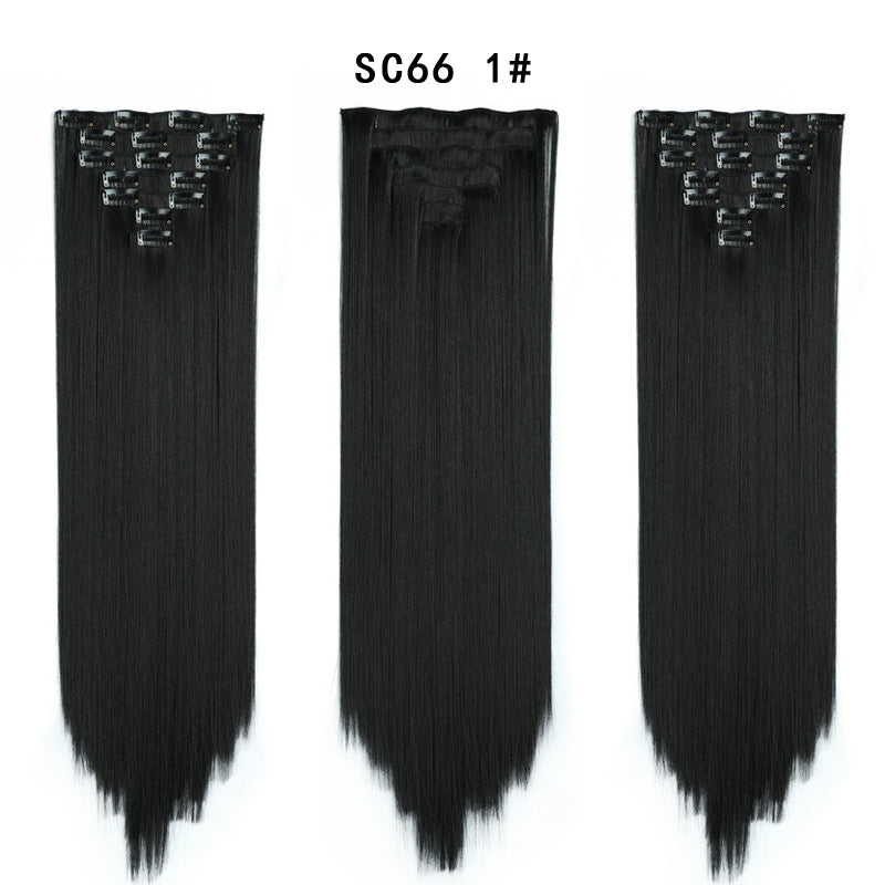 16 Card Seven-piece Hairpiece Clip Wig Beauty Chemical Fiber Wig Set Hair Extension