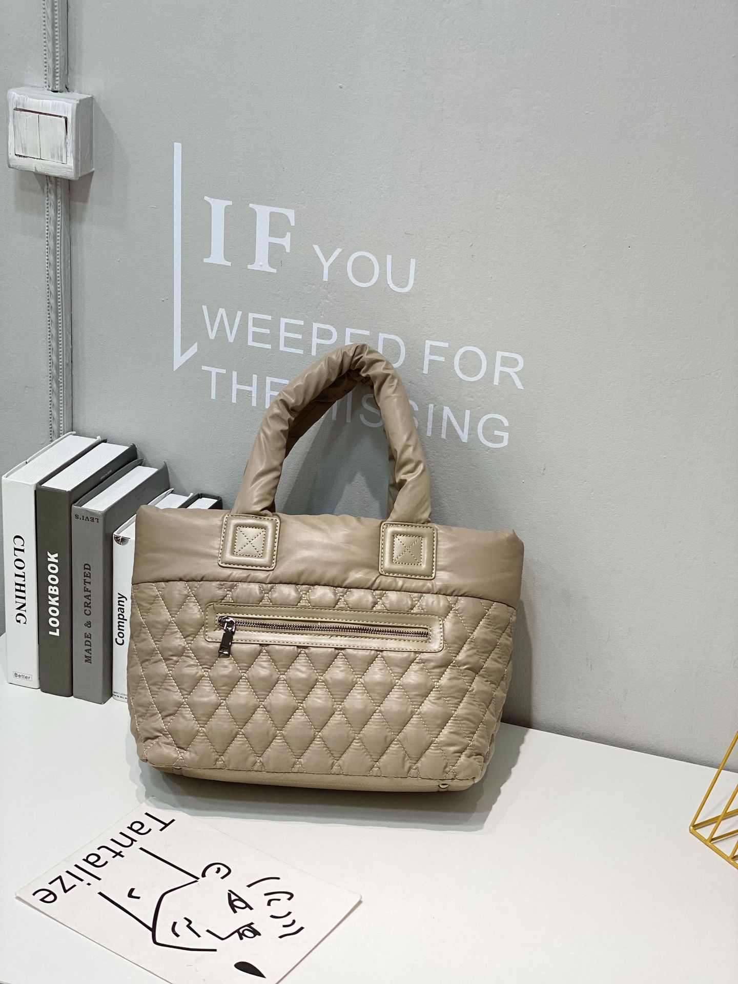 Portable Shoulder-back Down Female Bag