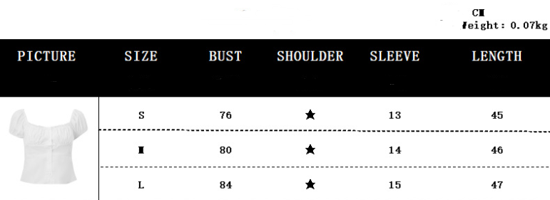 Ins Sweet Cool Square Collar Breasted Cardigan T-shirt Top For Women