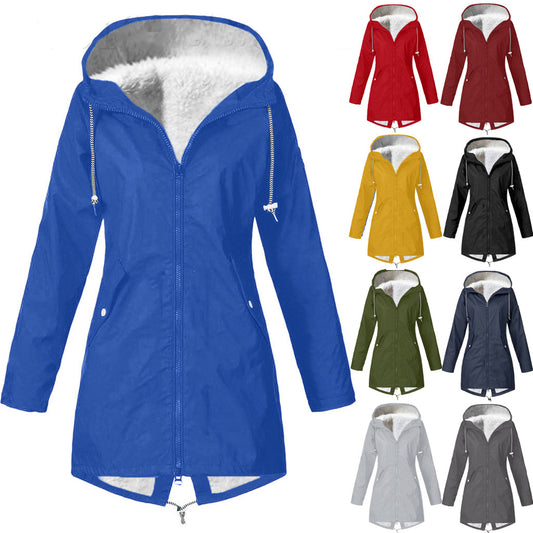 Cotton-padded Clothes Waterproof Windproof Fleece Padded Coat