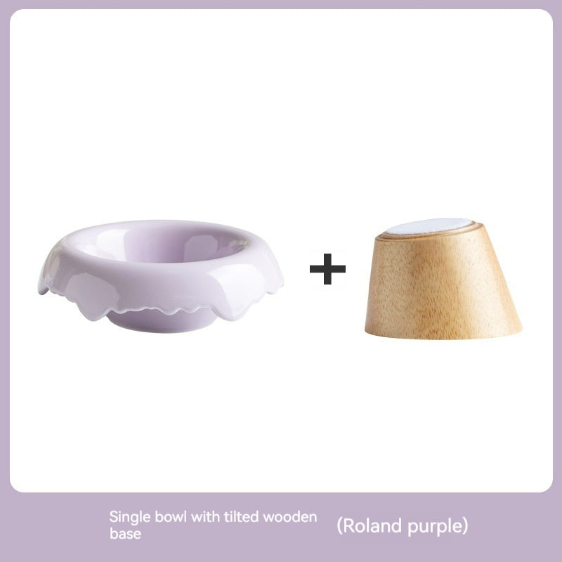 High Leg Ceramic Cat Food Bowl