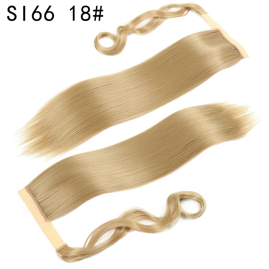 Long Straight Synthetic Wig With Headband For Womens Ponytail