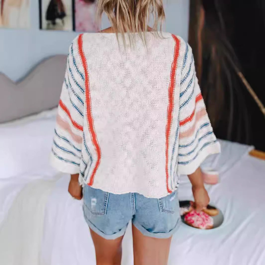 Top Bell Sleeve European And American Sweater Women
