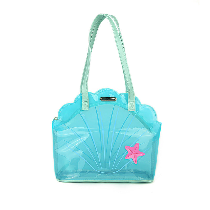 Summer Transparent Pvc Shell Shoulder Handbag
